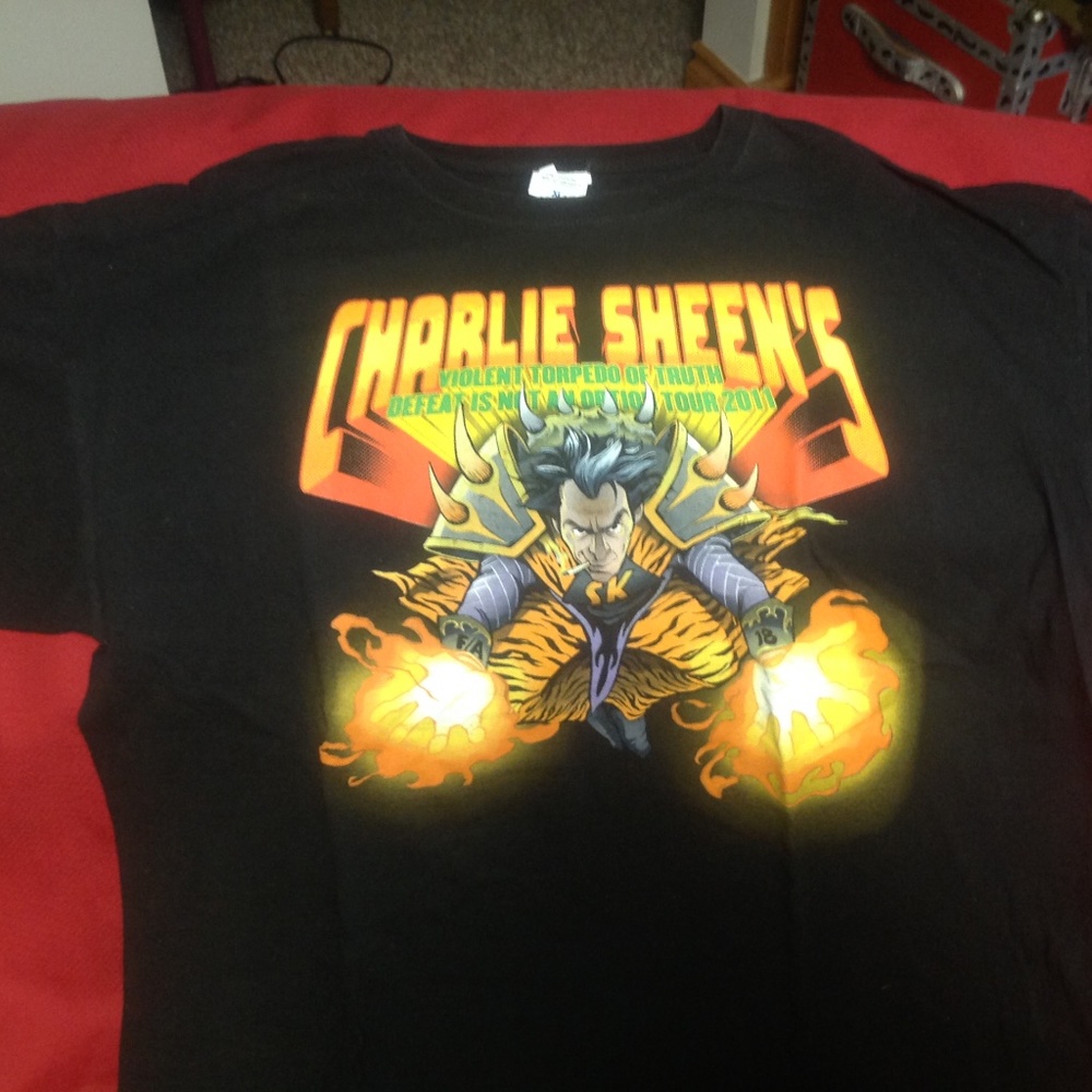 Charlie Sheen tour tshirt